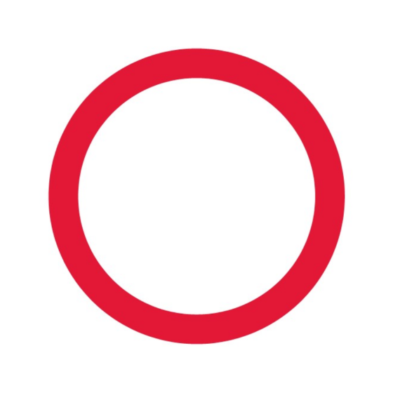 Site Sign - 6mm Correx - 594mm x 841mm (A1) - Printed: Red Border Circle