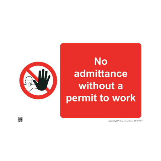 Site Sign - 3mm Correx - 420x594mm - No admittance without a permit tow rok