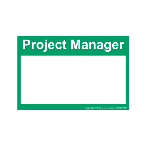 Hazard Sign - Project manager - A4 - 210x297mm 3mm Correx