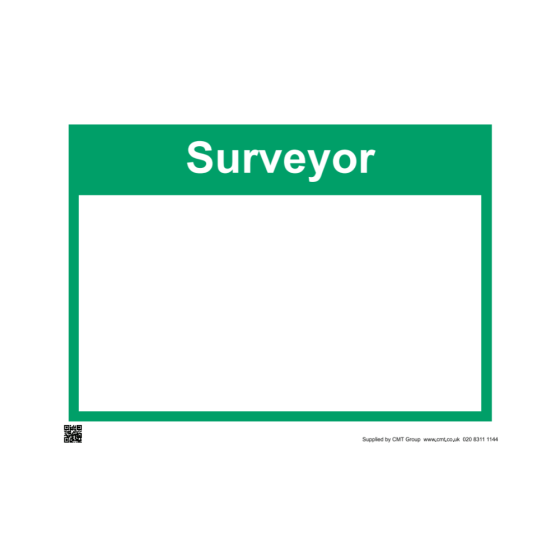 Safety Sign Surveyor 297x420mm A3 - 3mm Correx