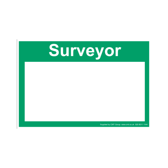 Safety Sign Surveyor A4 - 210x297mm 3mm Correx