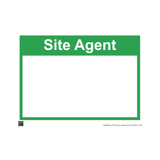 Site Sign - 3mm Correx - 297x420mm (A3) - Site agent