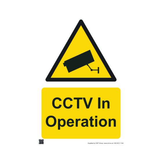 Safety Sign CCTV in operation 420x594mm A2 - 3mm Correx