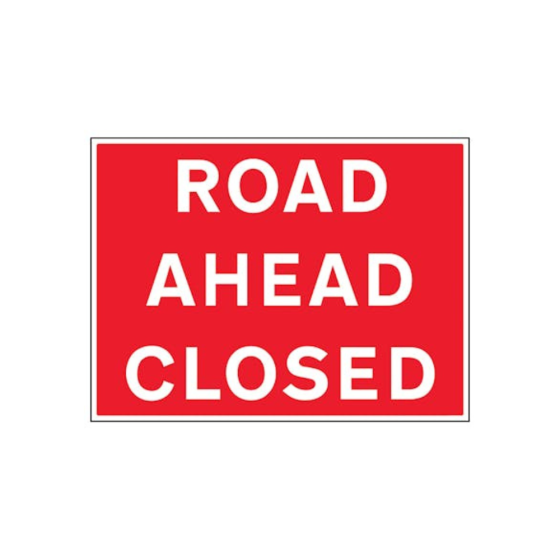Sticker for Q-Sign - Road Ahead Closed - 1050mm x 750mm