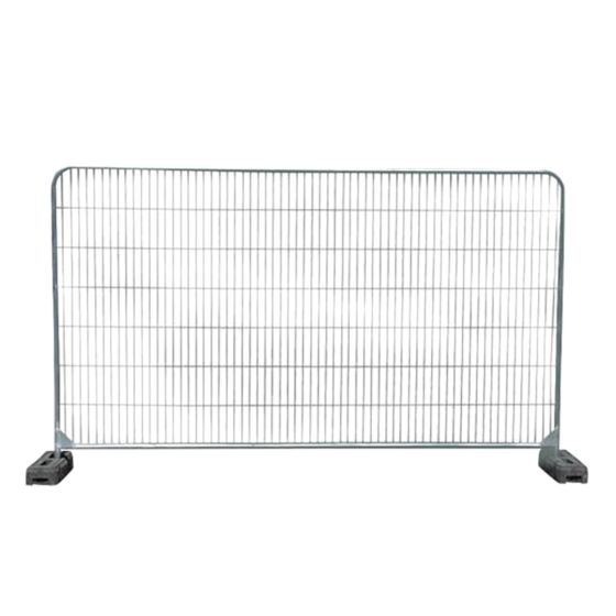 Securasite round top temporary site fence panel galvanised steel 2025 x 3450mm front view on white background | CMT Group UK