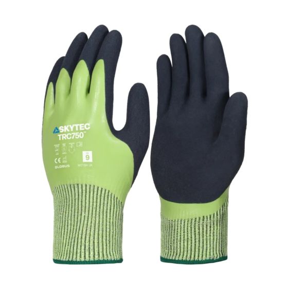 Skytec Latex Fully-Coated Cut Level E Cut Resistant Gloves - Glass and Wet Handling