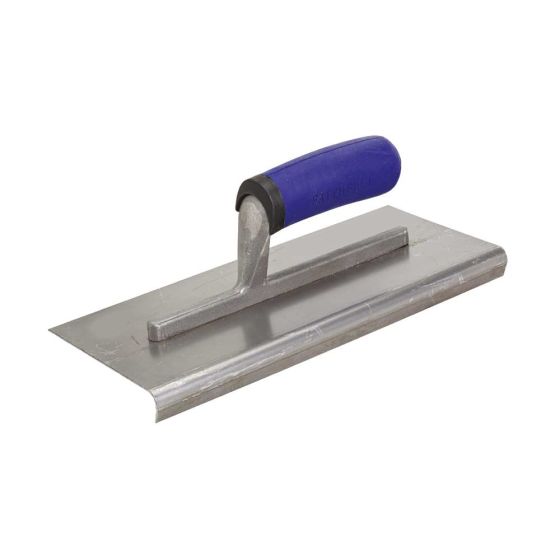 MAX 11″ x 4¾″ edging trowel with soft grip handle and carbon steel blade for crisp edges