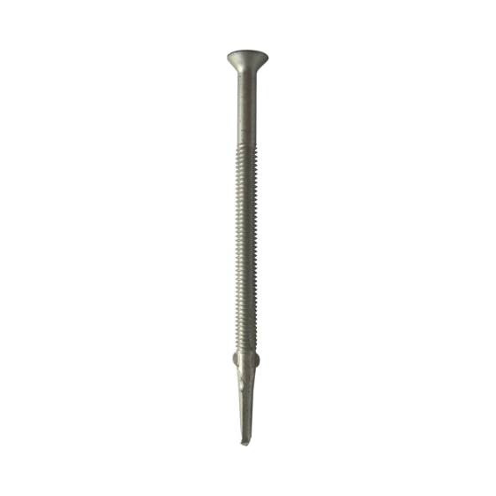Wingdrill Tek Screw for Light Section BZP Csk Head 5.5 x 100mm - Pack of 100