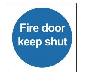 Site Sign - 3mm Correx - 100x100mm - Fire Door Keep Shut