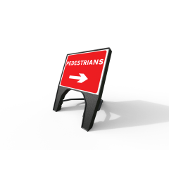 Pedestrians Right Q-Sign | 600x450mm Rectangular