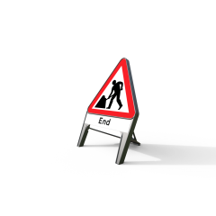 Men At Work End Q-sign | 750mm Triangle 