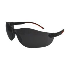 Betafit Montana safety spectacles smoke grey antiscratch lens black orange bi-polymer arms front view | CMT Group UK