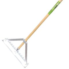 Heavy Duty Concrete Rake - 60" Wooden Handle 20x4in Aluminium Blade full tool view | CMT Group