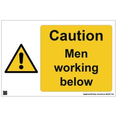 Site Safety Board - 594x841mm A1 - Caution Men Working Below