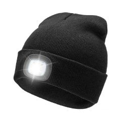 MAX Knitted Beanie with USB Rechargeable LED Headlight – Removable 120 Lumens Light product image | CMT Group