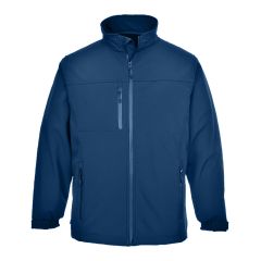 Waterproof Softshell Jacket 8000mm – Blue – Breathable Workwear Core – 6 Pockets front product image | CMT Group