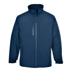 Waterproof Softshell Jacket 8000mm – Navy – Breathable Workwear Core – 6 Pockets front product image | CMT Group