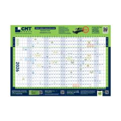 CMT A1 Paper Wall Planner - Oct 2025 to Dec 2026 full calendar layout | CMT Group UK