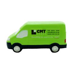 CMT Van-Shaped Stress Ball green promotional foam van full side view | CMT Group UK