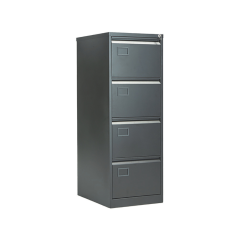 4-Draw Steel Filing Cabinet - Black