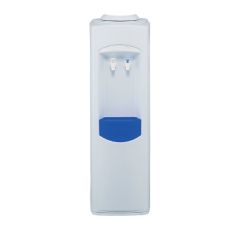 Water cooler dispenser floor standing 110V and 240V front view white and blue | CMT Group UK