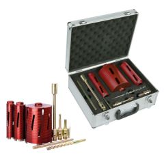 OTEC Premium 3-Piece Dry Diamond Core Drill Set (38/52/117mm) with Accessories & Case | CMT Group