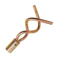 Double worm screw drain rod attachment twin spiral universal fitting copper finish front view | CMT Group UK