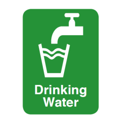 Safety Sign - Rigid PVC - 100 x150mm  Drinking Water