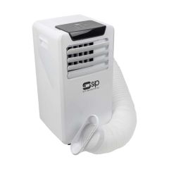 4-in-1 portable air conditioner 10000 BTU 230V front and side view with exhaust duct and window adaptor | CMT Group UK
