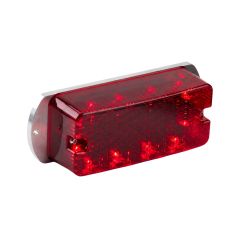 Battery powered hoarding light red LED front view polycarbonate prismatic lens aluminium housing | CMT Group UK