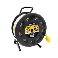 UtilityLite 50m IP65 LED site lighting strip on reel 110V white light full product view | CMT Group UK