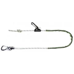 Kratos Astra Work Positioning Lanyard 2m - Kernmantle Rope with Aluminium Grip Adjuster | CMT Group UK
