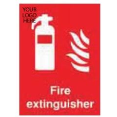 Site Safety Fire Extinguisher Sign | Red Fire Extinguisher Sign with Symbols | CMT Group UK