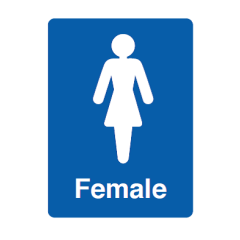 Safety Sign - Rigid PVC - 100 x 150mm - Female