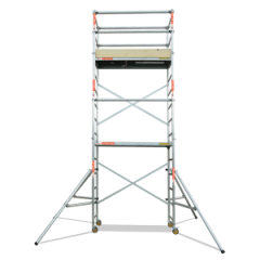 SAFESMART Trade Series Scaffold Tower C/W toe board & stabilisers - Double Width