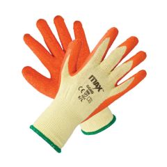 Orange Heavy Duty Latex Grip Safety EN388 Gloves