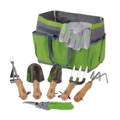 Stainless Steel Garden Tool Set - 8 Pieces c/w Storage Bag