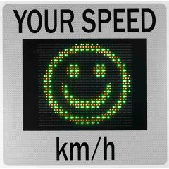GR36CL Digital Speed Display Sign - Multicolour - Green/Yellow/Red