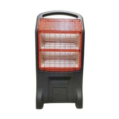 Rhino TQ4 infrared cabinet heater front view showing twin ruby quartz elements and LED control panel | CMT Group UK