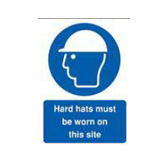 Hard Hats Must Be Worn On This Site Sign - PVC