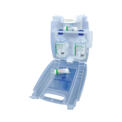 Eyewash Cabinet Kit c/w x2 500ml Eyewash Solution Bottles & x2 Eye Dressings