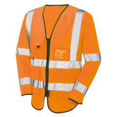 Hi Vis Long Sleeved Orange Executive Vest