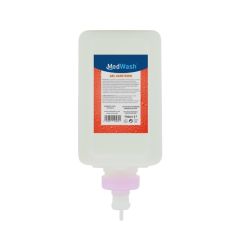 MedWash Gel Sanitiser Refill Cartridge 750ml orange bottle front label view | CMT Group UK