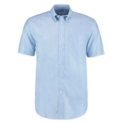 Kustom Kit Premium Short Sleeve Oxford Shirt – Light Blue – Cotton Rich & Easy Iron front product image | CMT Group