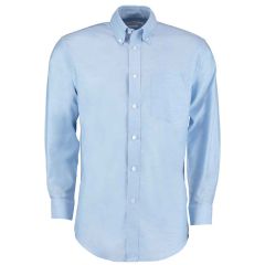 Kustom Kit Premium Long Sleeve Oxford Shirt – Light Blue – Cotton Rich & Easy Iron front product image | CMT Group