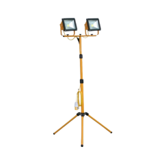 LED Twin Head Tripod Light IP44 - 110v - 2 x 20w