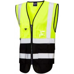 ISO 20471 Class 1 Superior Waistcoat Yellow/Black