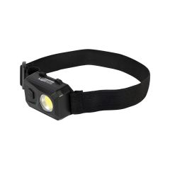 COB LED head torch black compact body with wide angle chip and adjustable headband | CMT Group UK