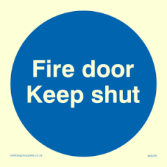 Vinyl Photoluminescent Sticker - 85mm x 85mm - FDKS in blue circle