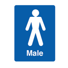 Safety Sign - Rigid PVC - 100 X 150mm - Male